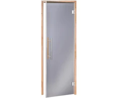 Andres Glass Solutions AD BENELUX stiklinės pirties durys, 80 x 190, Juodalksnis, Pilka