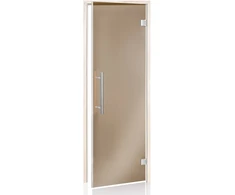 Andres Glass Solutions AD BENELUX stiklinės pirties durys, 80 x 200, Drebulė, Bronzinė