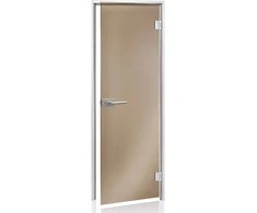 Andres Glass Solutions AD DORY bronzinės spalvos stiklo durys turkiškoms pirtims, 90 x 210cm