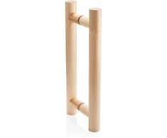 Andres Glass Solutions AD durų rankena stiklinėms durims L-400, šviesaus medžio