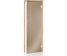 Andres Glass Solutions AD LUX stiklinės pirties durys, tonuotas stiklas, 90 x 190, Juodalksnis, Bronzinė