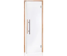Andres Glass Solutions AD LUX stiklinės pirties durys, tonuotas stiklas, 80 x 190, Juodalksnis, Permatoma
