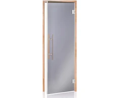 Andres Glass Solutions AD LUX stiklinės pirties durys, tonuotas stiklas, 70 x 190, Juodalksnis, Pilka
