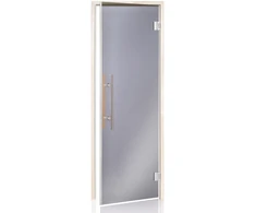 Andres Glass Solutions AD LUX stiklinės pirties durys, tonuotas stiklas, 70 x 210, Drebulė, Pilka