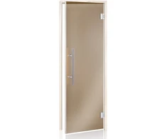 Andres Glass Solutions AD LUX stiklinės pirties durys, tonuotas stiklas, 70 x 210, Drebulė, Bronzinė