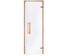 Andres Glass Solutions AD NATURAL stiklinės pirties durys, 80 x 190, Juodalksnis, Permatoma