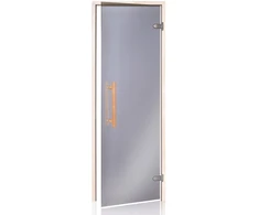 Andres Glass Solutions AD NATURAL stiklinės pirties durys, 90 x 210, Drebulė, Pilka