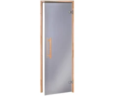 Andres Glass Solutions AD NATURAL stiklinės pirties durys, 90 x 190, Juodalksnis, Pilka