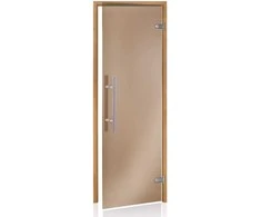 Andres Glass Solutions AD PREMIUM LIGHT stiklinės pirties durys, Termo drebulė, 80 x 200
