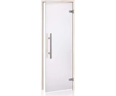 Andres Glass Solutions AD PREMIUM LIGHT stiklinės pirties durys, Matinis stiklas, 70 x 190, Drebulė, Matinė permatoma