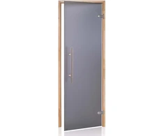 Andres Glass Solutions AD PREMIUM LIGHT stiklinės pirties durys, Matinis stiklas, 80 x 200, Juodalksnis, Matinė pilka