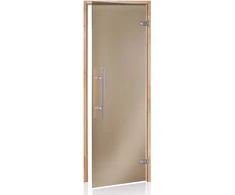 Andres Glass Solutions AD PREMIUM LIGHT stiklinės pirties durys, 70 x 190, Juodalksnis, Bronzinė