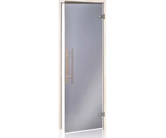 Andres Glass Solutions AD PREMIUM LIGHT stiklinės pirties durys, 70 x 190, Drebulė, Pilka