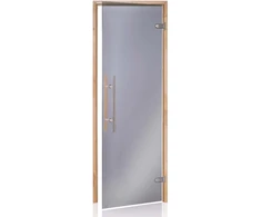Andres Glass Solutions AD PREMIUM LIGHT stiklinės pirties durys, 70 x 190, Juodalksnis, Pilka