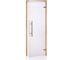 Andres Glass Solutions AD PREMIUM LIGHT stiklinės pirties durys, Matinis stiklas, 80 x 200, Juodalksnis, Matinė permatoma