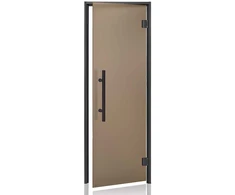 Andres Glass Solutions AD PREMIUM stiklinės durys turkiškoms pirtims, Matinis stiklas, 80 x 190, Matinė bronzinė