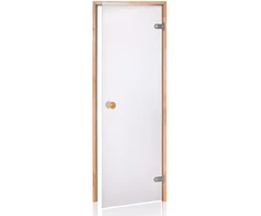 Andres Glass Solutions AD STANDART stiklinės pirties durys, Matinis stiklas, 70 x 200, Juodalksnis, Matinė permatoma
