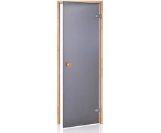 Andres Glass Solutions AD STANDART stiklinės pirties durys, Matinis stiklas, 70 x 200, Juodalksnis, Matinė pilka