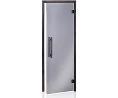 Andres Glass Solutions AD stiklinės pirties durys, Juodas rėmas, 70 x 210, Pilka