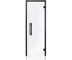 Andres Glass Solutions AD stiklinės pirties durys, Juodas rėmas, 70 x 210, Permatoma