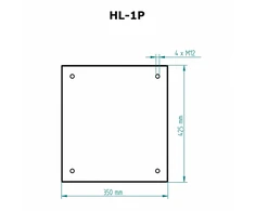Apsauginis padėklas HL-1P malkinėms krosnelėms SKAMET, juodas