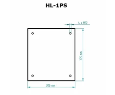 Apsauginis padėklas HL-1PS malkinėms krosnelėms SKAMET, juodas