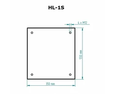 Apsauginis padėklas HL-1S malkinėms krosnelėms SKAMET, juodas