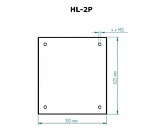 Apsauginis padėklas HL-2P malkinėms krosnelėms SKAMET, juodas