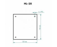 Apsauginis padėklas HL-2S malkinėms krosnelėms SKAMET, juodas