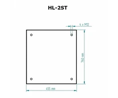 Apsauginis padėklas HL-2ST malkinėms krosnelėms SKAMET, juodas