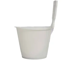 Baltas plastikinis pirties kubiliukas, 3l