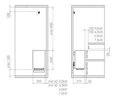 Elektrinė pirties krosnelė - Harvia Virta Wall 4,5 kW