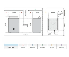 Elektrinė pirties krosnelė - HUUM Core Wall 9, juoda