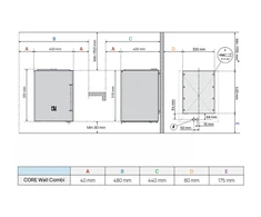 Elektrinė pirties krosnelė - HUUM Core Wall Combi 6, balta