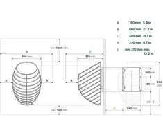 Elektrinė pirties krosnelė - HUUM DROP, 4,5 kW