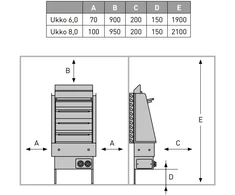 Elektrinė pirties krosnelė - MONDEX UKKO 6 kW