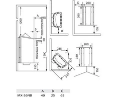Elektrinė pirties krosnelė – SAWOTEC Mini X Corner 3,6 kW, su valdymo pultu