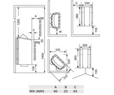 Elektrinė pirties krosnelė – SAWOTEC MINI X Corner, 3,6kW, be valdymo pulto