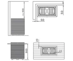 Elektrinė pirties krosnelė TULIKIVI TUISKU XL NOBILE be valdymo pulto, 21 kW