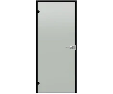 Harvia Juodas Line rakinamos stiklinės durys, Satin, 7x21, juodas aliuminio rėmas