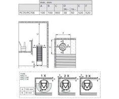 Harvia Oy Elektrinė pirties krosnelė - HARVIA Cilindro Juodas Steel PC70 6,8 kW