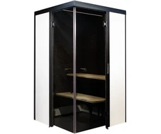 HARVIA Smartfold pirties kabina, Į dešinę pusę, Juoda