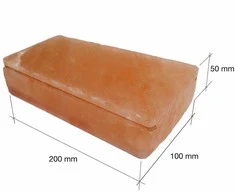 Išfrezuotos lygios himalajų druskos plytos 200x100x50mm