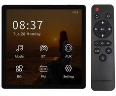 Jutiklinio ekrano BT sieninis muzikos centras U1. Juodas