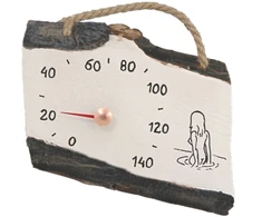 Timo Keraamika Keraminis pirties termometras - mergina vandenyje, kelo (senas medis)