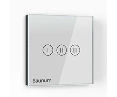 Klimato kontrolės įrenginys pirčiai SAUNUM Base S Solution, baltas valdymo pultas