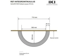 Krosnelės apvadas W710 - IKI WALL krosnelei