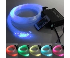Sieninis šviestuvas LED RGB apšvietimas šviesolaidinis SPALVOTOS ŽVAIGŽDĖS 2 m.