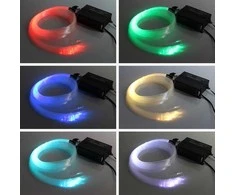 LED RGB apšvietimas šviesolaidinis SPALVOTOS ŽVAIGŽDĖS 3 m.