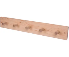 Medinė kabykla su 5 kabliukais